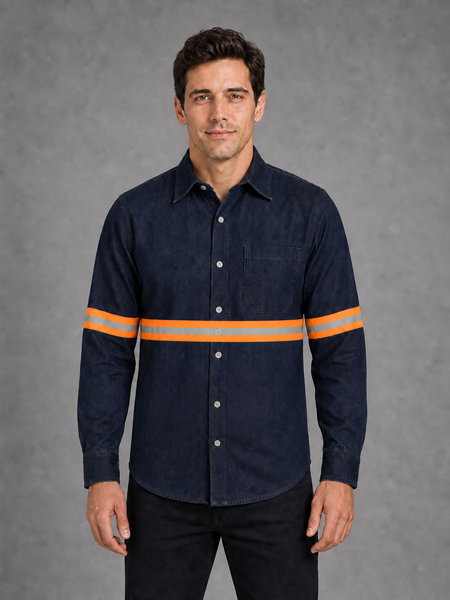 Camisa de Mezclilla con Reflejante