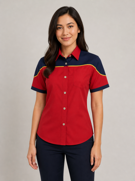 Vista 3 de Camisa Ejecutiva Bicolor